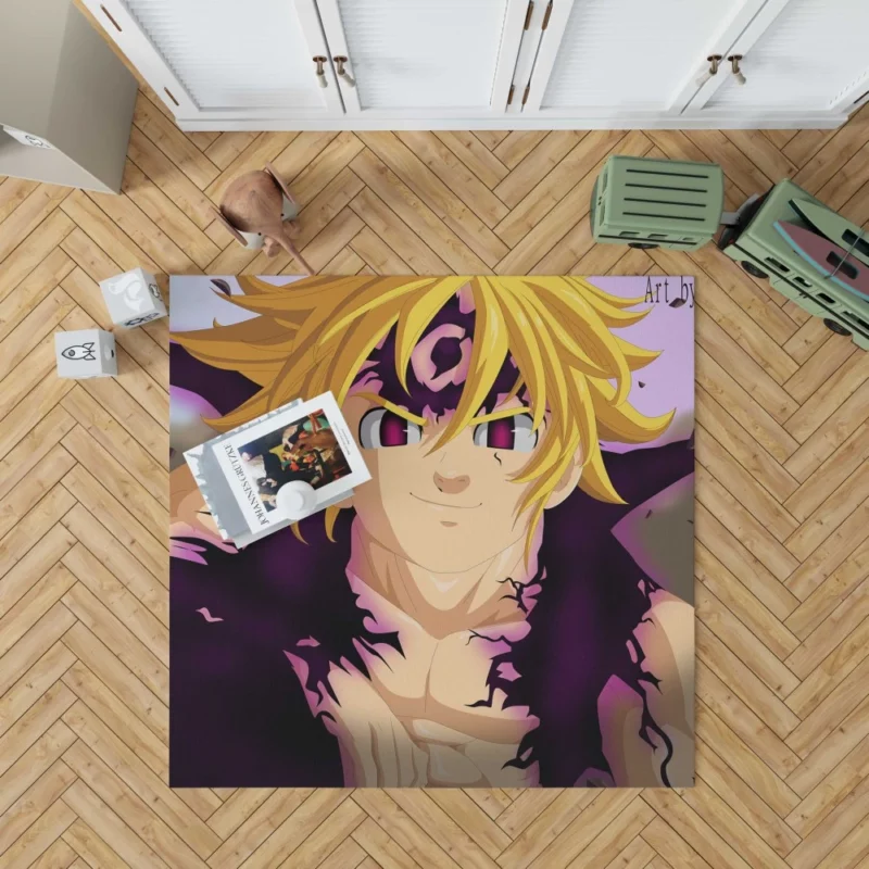 Meliodas Wrath Unleashed Anime Rug