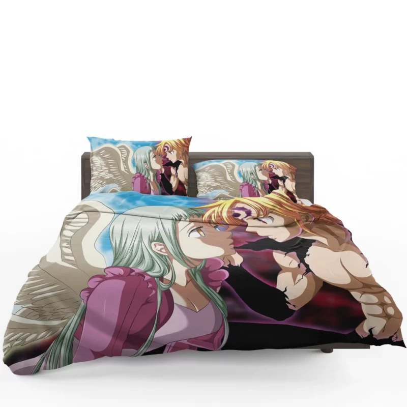 Meliodas and Elizabeth Fateful Bond Anime Bedding Set