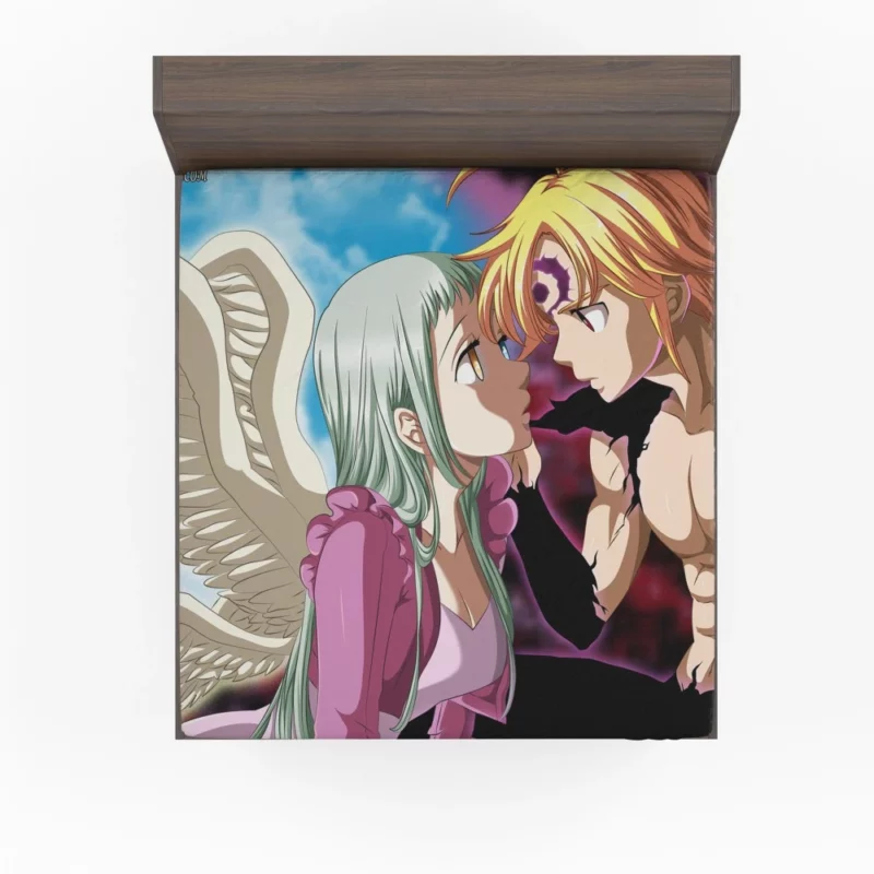 Meliodas and Elizabeth Fateful Bond Anime Fitted Sheet