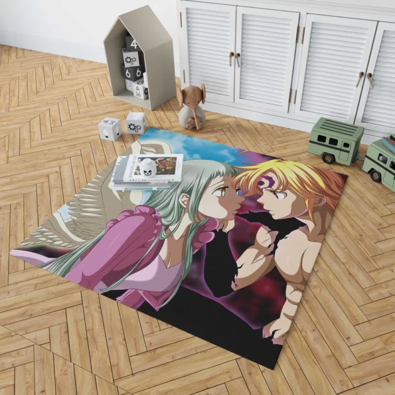 Meliodas and Elizabeth Fateful Bond Anime Rug 1