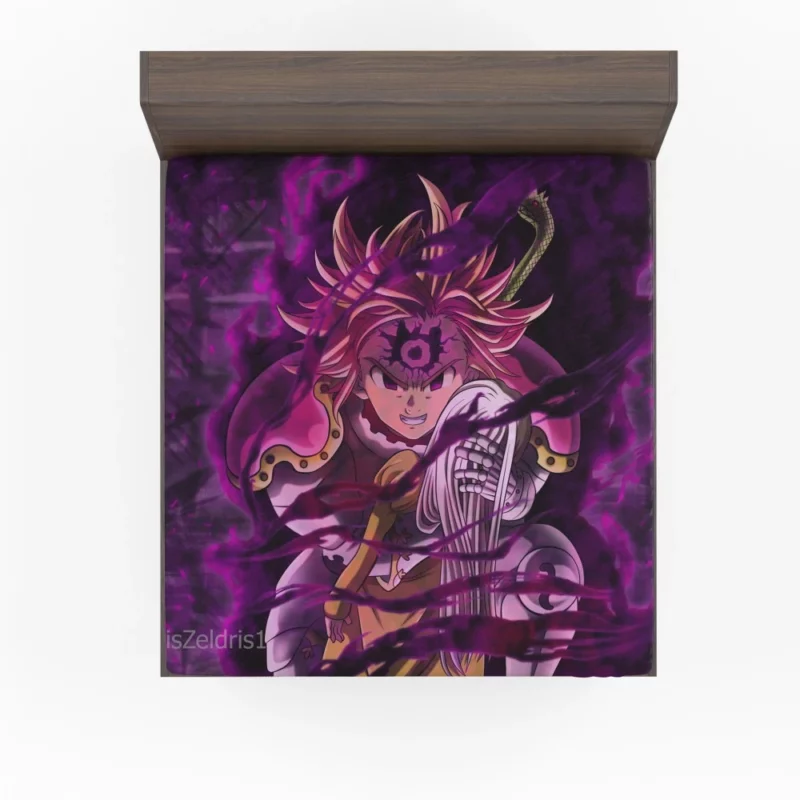 Meliodas and Elizabeth Forbidden Love Anime Fitted Sheet