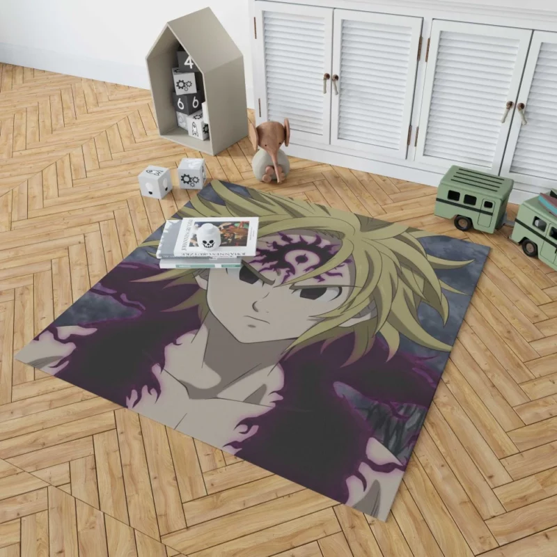 Meliodas and Zeldris Sibling Rivalry Anime Rug 1