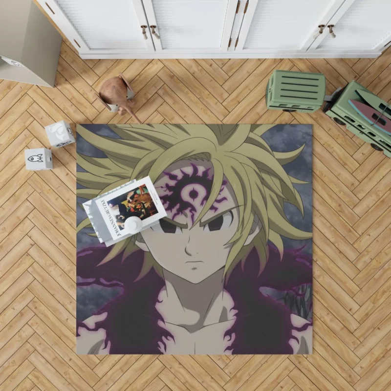 Meliodas and Zeldris Sibling Rivalry Anime Rug