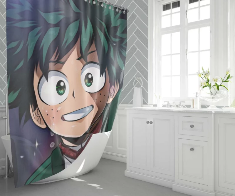 Midoriya Beyond Limits Anime Shower Curtain 1