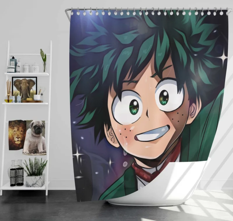 Midoriya Beyond Limits Anime Shower Curtain