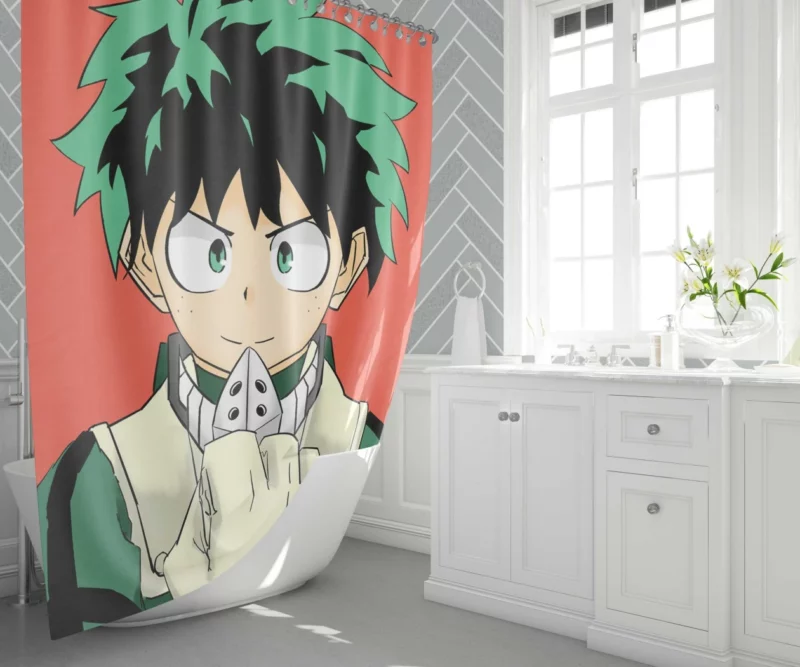 Midoriya Call to Heroism Anime Shower Curtain 1