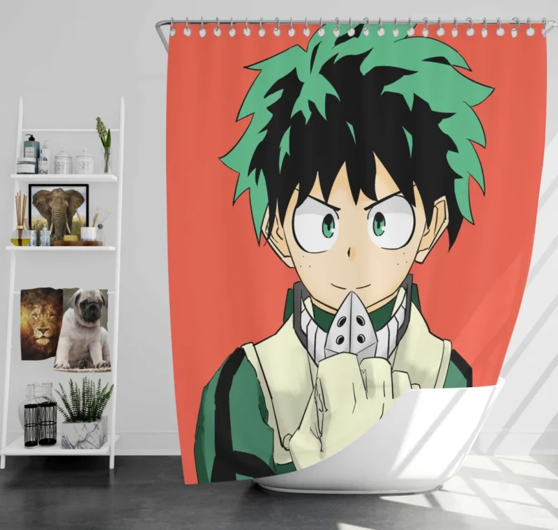 Midoriya Call to Heroism Anime Shower Curtain