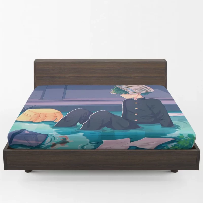 Midoriya Courage Awakened Anime Fitted Sheet 1