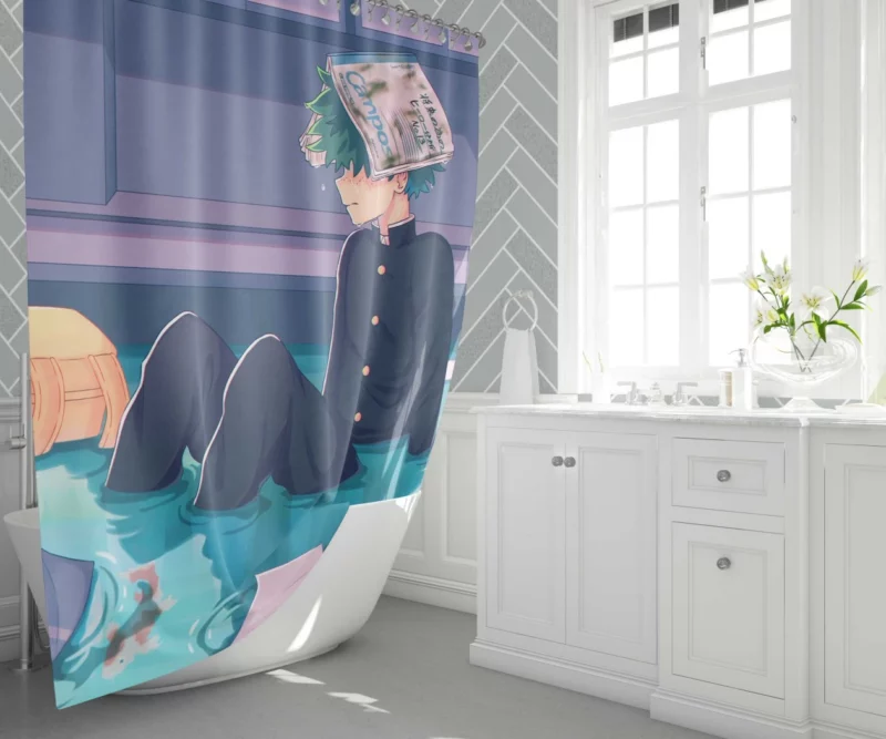 Midoriya Courage Awakened Anime Shower Curtain 1