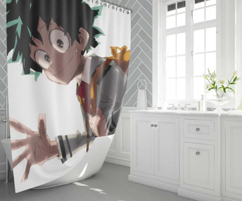 Midoriya Future Greatest Hero Anime Shower Curtain 1