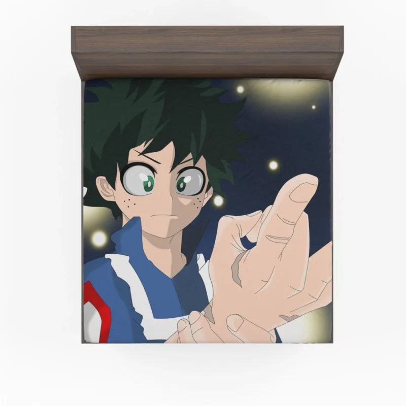 Midoriya Gifted with Heroism Anime Fitted Sheet