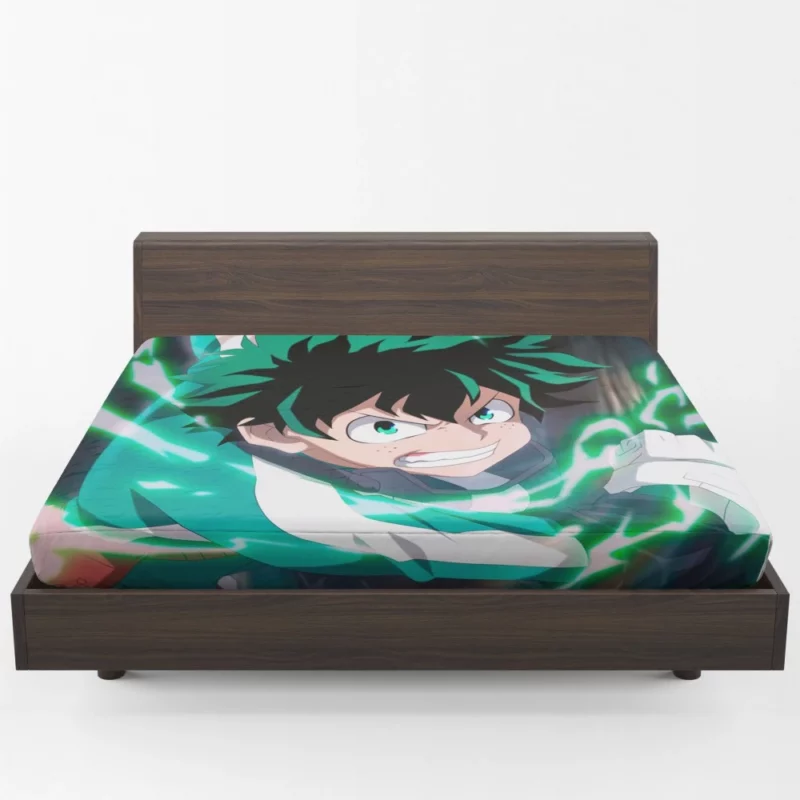 Midoriya Heart of a Hero Anime Fitted Sheet 1