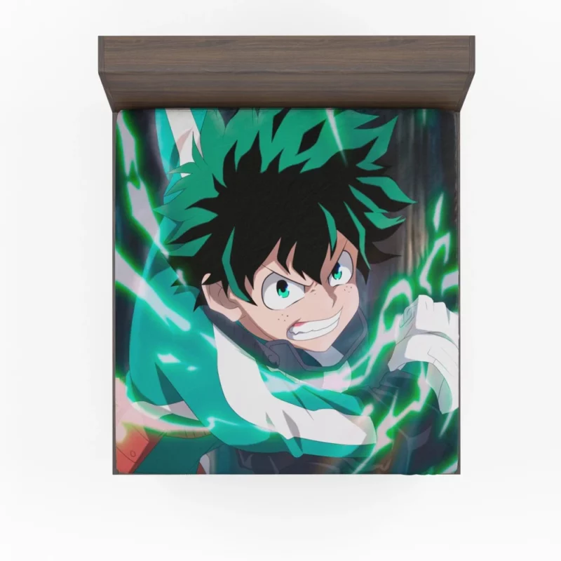 Midoriya Heart of a Hero Anime Fitted Sheet