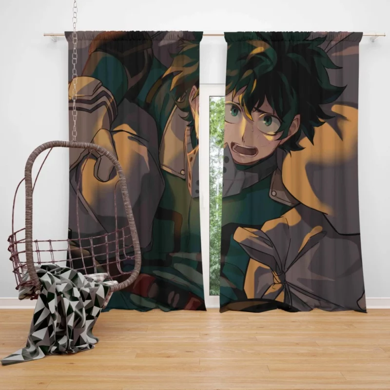 Midoriya Heroic Ascent Anime Curtain