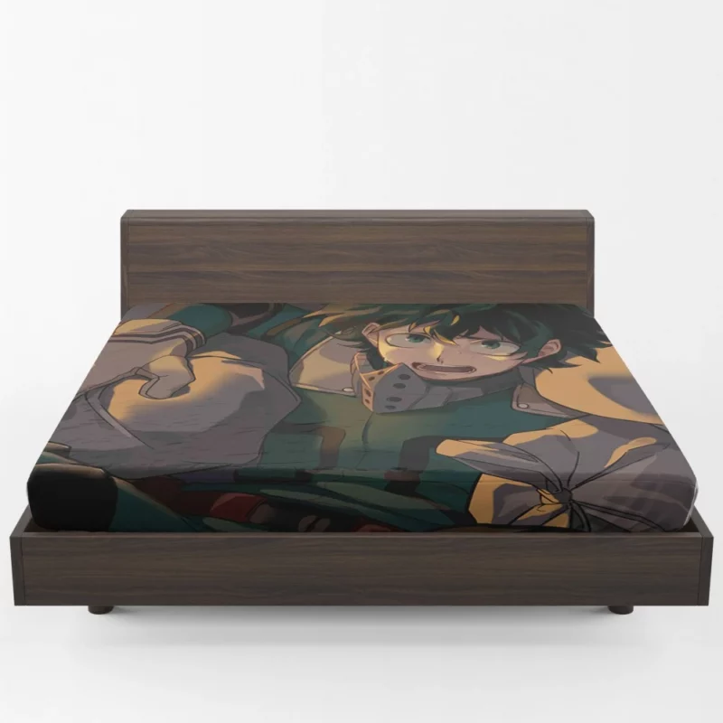 Midoriya Heroic Ascent Anime Fitted Sheet 1