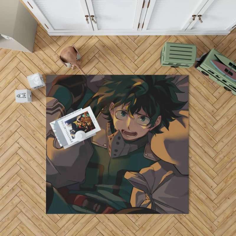 Midoriya Heroic Ascent Anime Rug