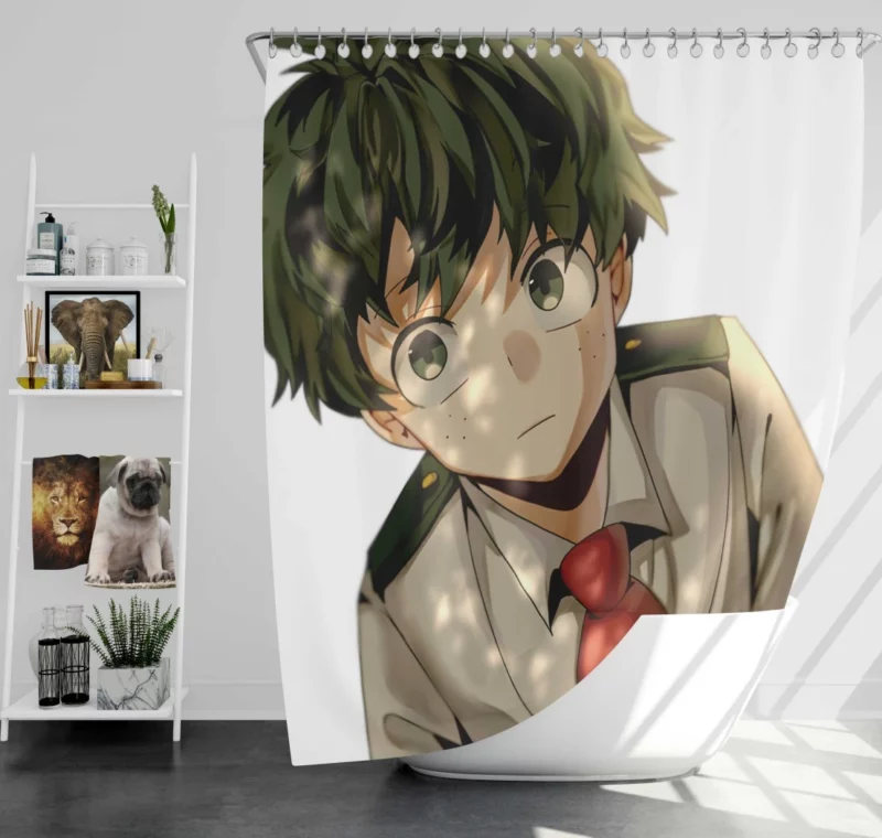 Midoriya Heroic Chronicle Anime Shower Curtain