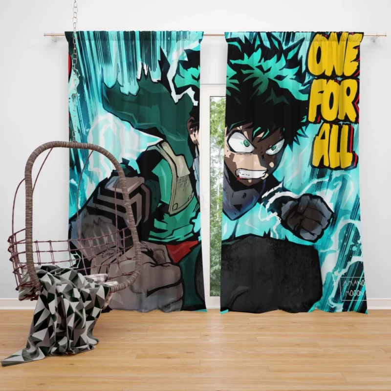 Midoriya Heroic Destiny Anime Curtain