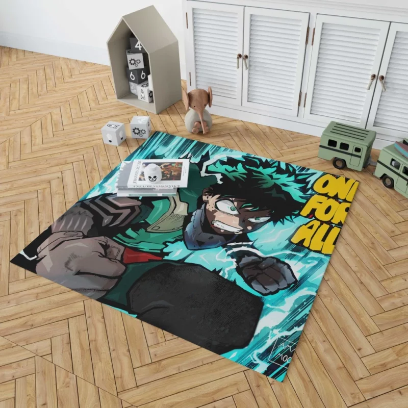 Midoriya Heroic Destiny Anime Rug 1