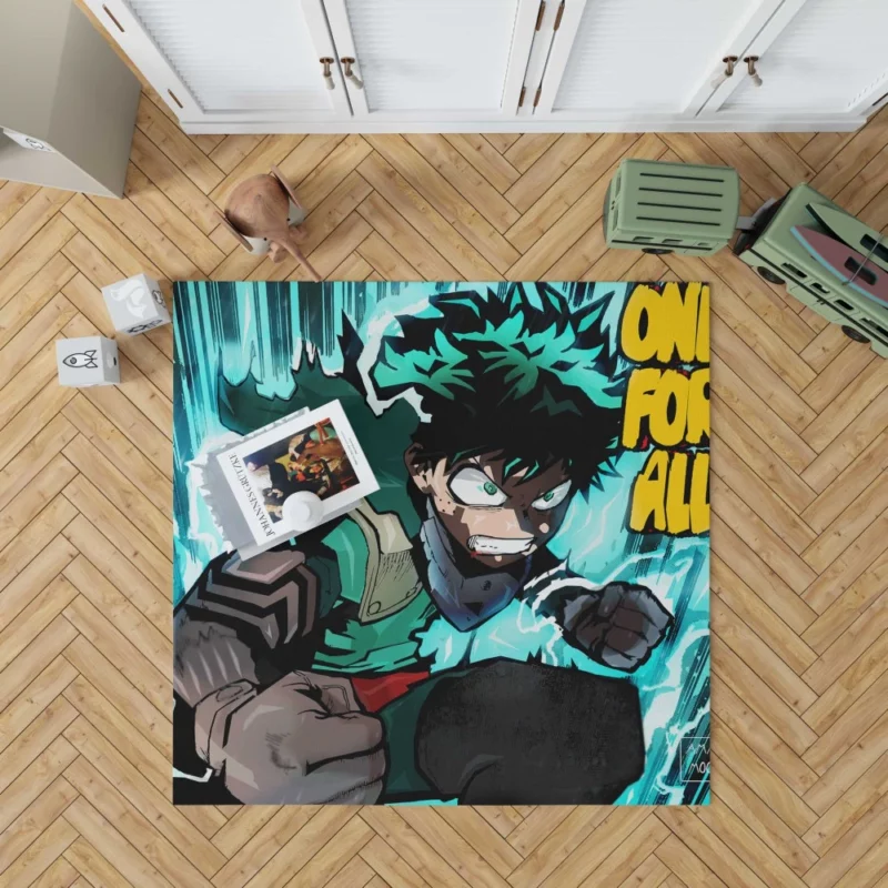 Midoriya Heroic Destiny Anime Rug