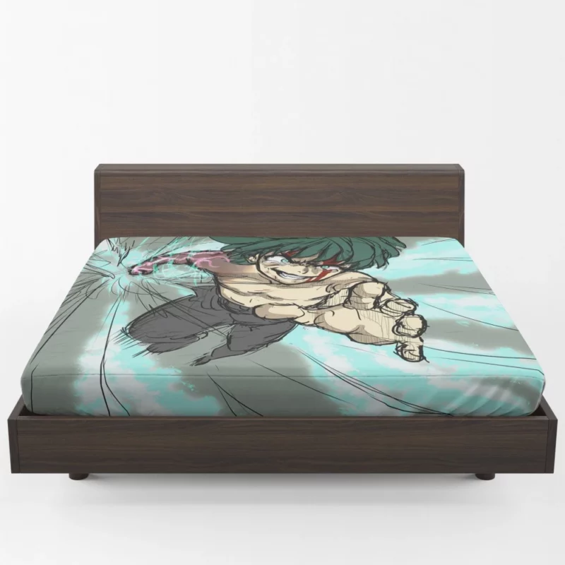 Midoriya Heroic Endeavor Anime Fitted Sheet 1