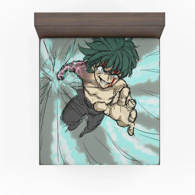 Midoriya Heroic Endeavor Anime Fitted Sheet