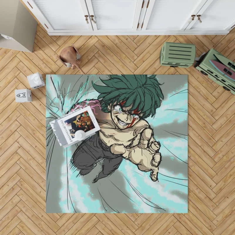 Midoriya Heroic Endeavor Anime Rug