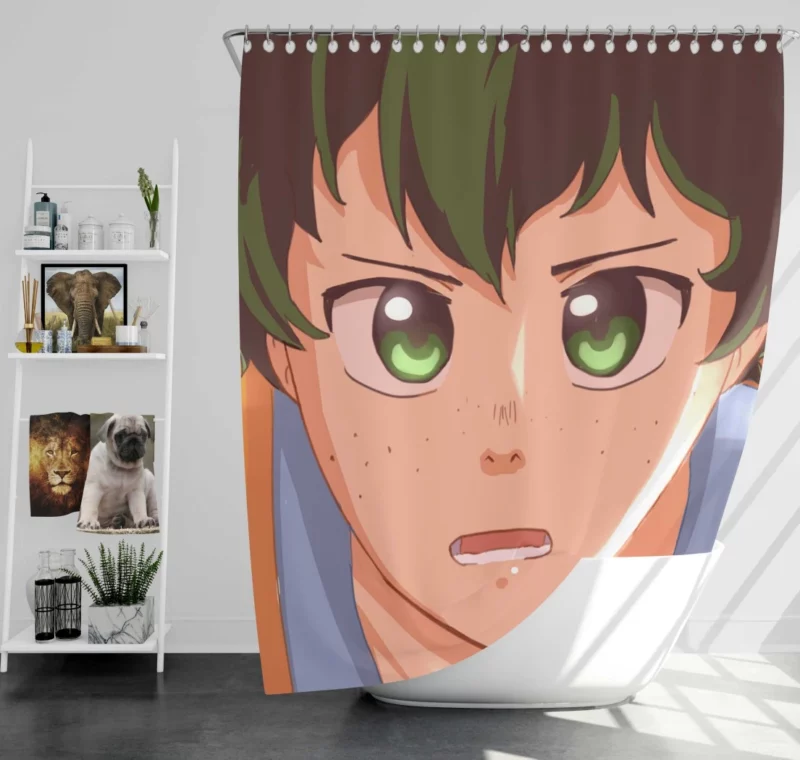 Midoriya Heroic Evolution Anime Shower Curtain