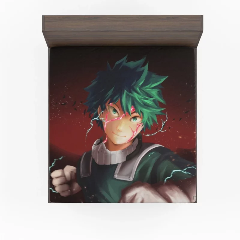 Midoriya Heroic Journey Anime Fitted Sheet