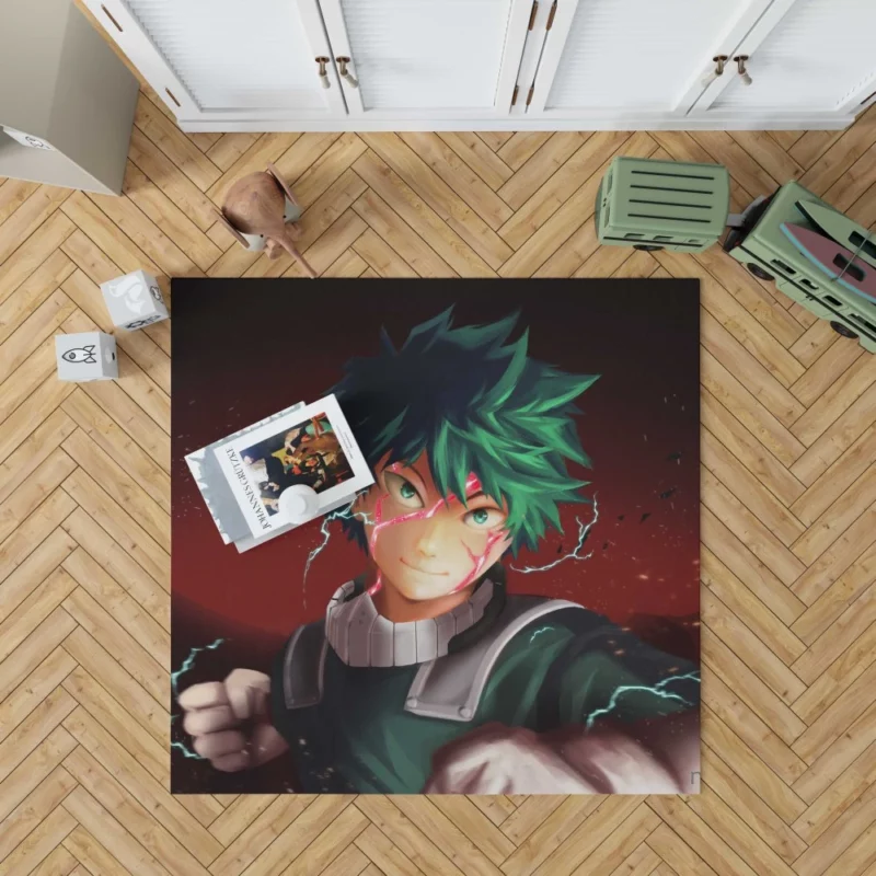 Midoriya Heroic Journey Anime Rug