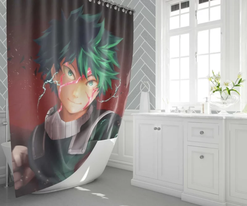 Midoriya Heroic Journey Anime Shower Curtain 1