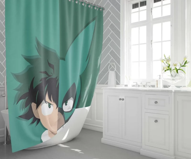 Midoriya Izuku Rising Hero Tale Anime Shower Curtain 1