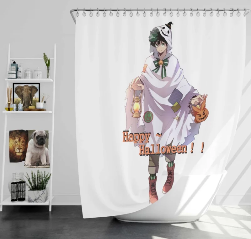 Midoriya Journey to Hero Anime Shower Curtain