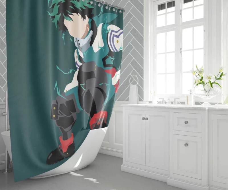 Midoriya Legacy of a Hero Anime Shower Curtain 1