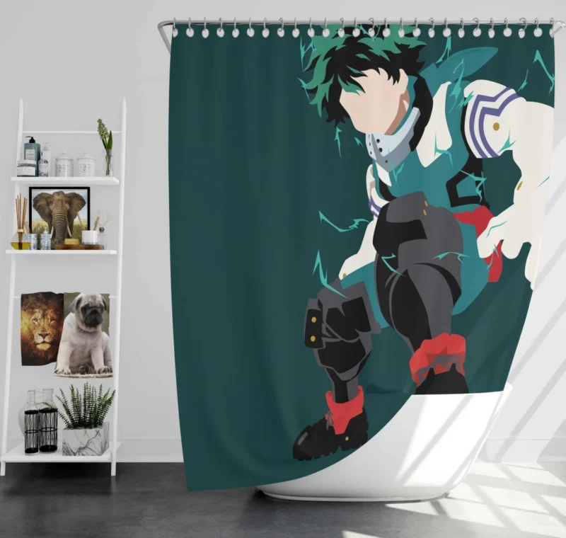 Midoriya Legacy of a Hero Anime Shower Curtain