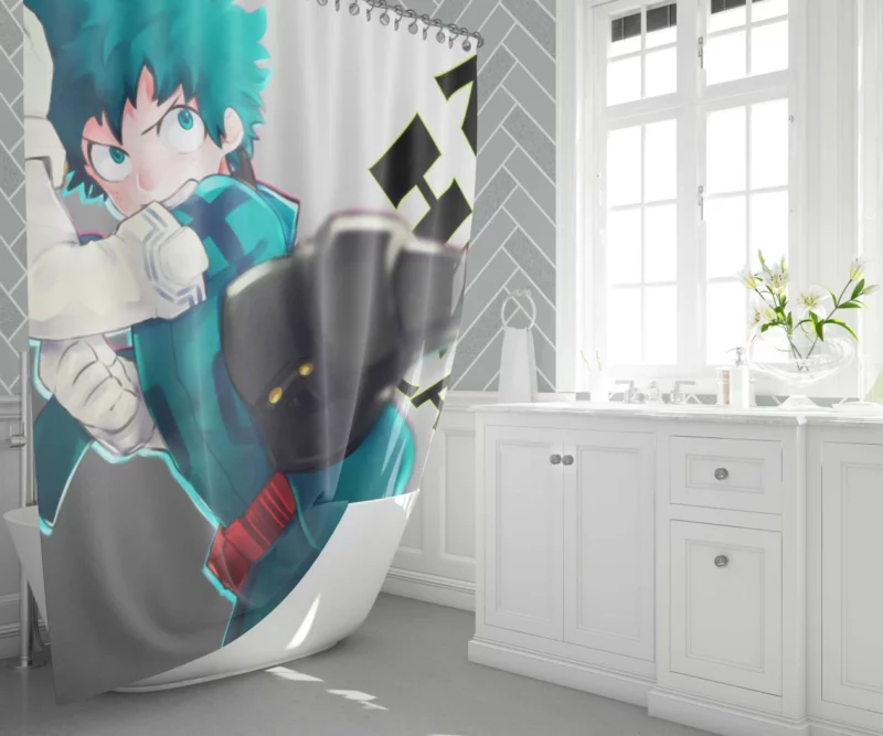 Midoriya Path of a Hero Anime Shower Curtain 1