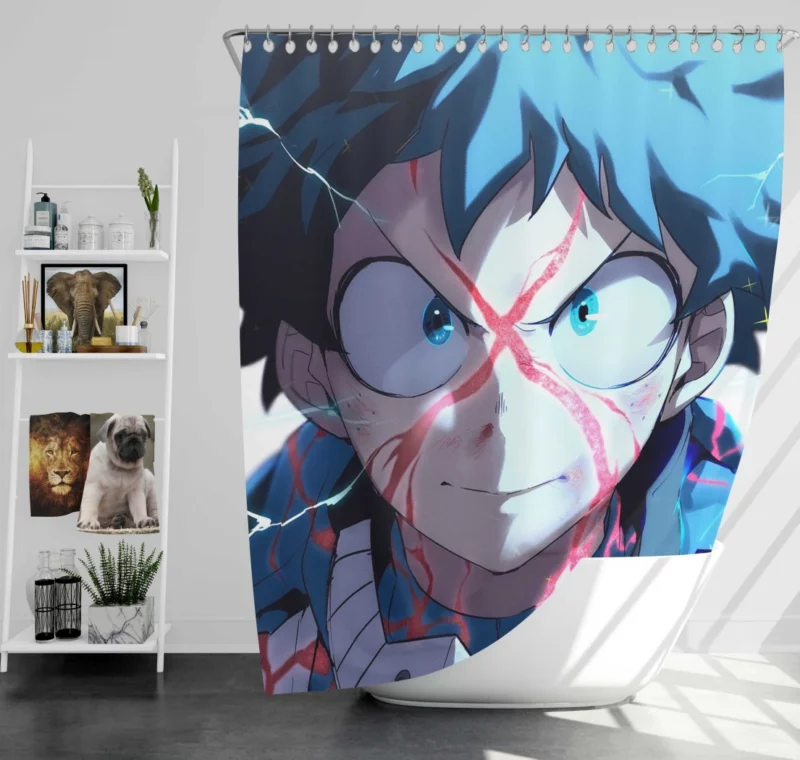 Midoriya Path of the Hero Anime Shower Curtain