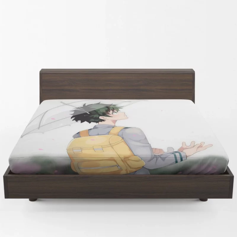 Midoriya Power of One For All Anime Fitted Sheet 1