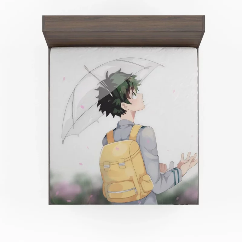 Midoriya Power of One For All Anime Fitted Sheet