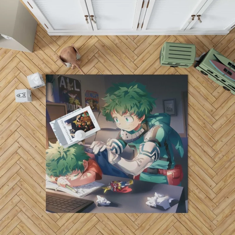 Midoriya Quest for Greatness Anime Rug