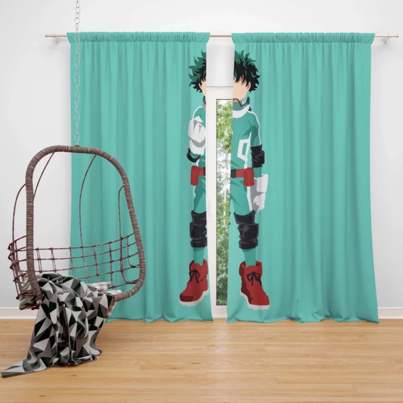 Midoriya Quest for Heroism Anime Curtain