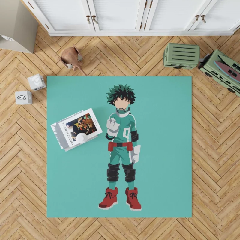 Midoriya Quest for Heroism Anime Rug