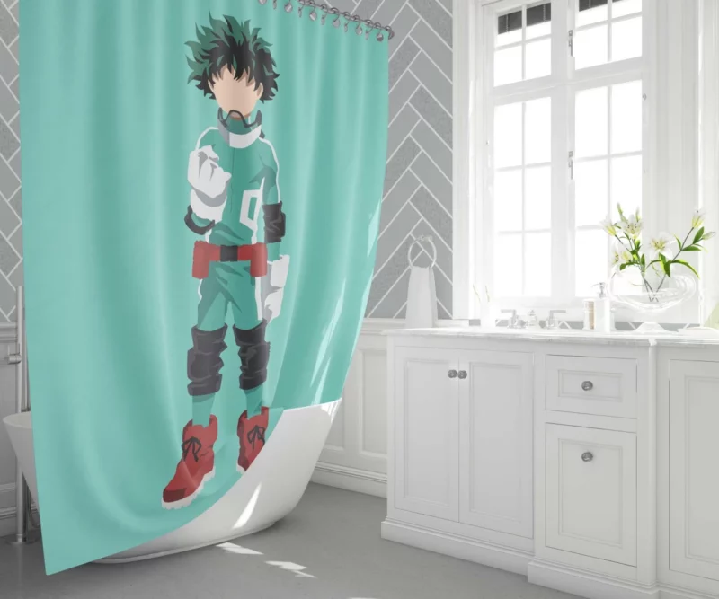 Midoriya Quest for Heroism Anime Shower Curtain 1