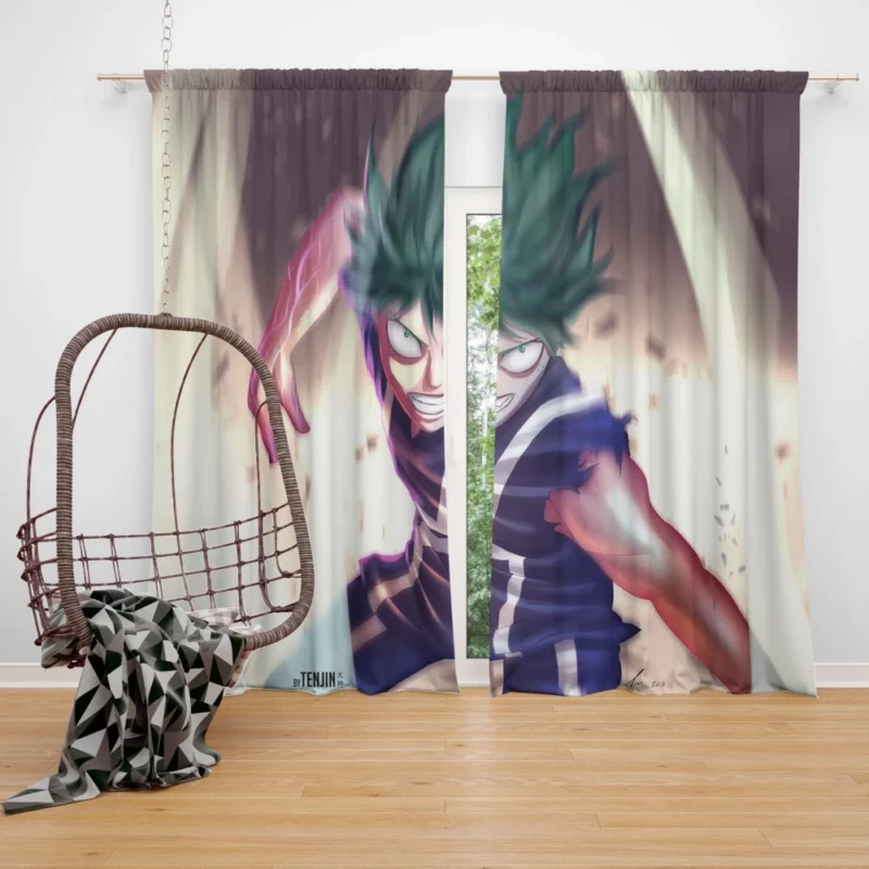 Midoriya Rise to Heroism Anime Curtain