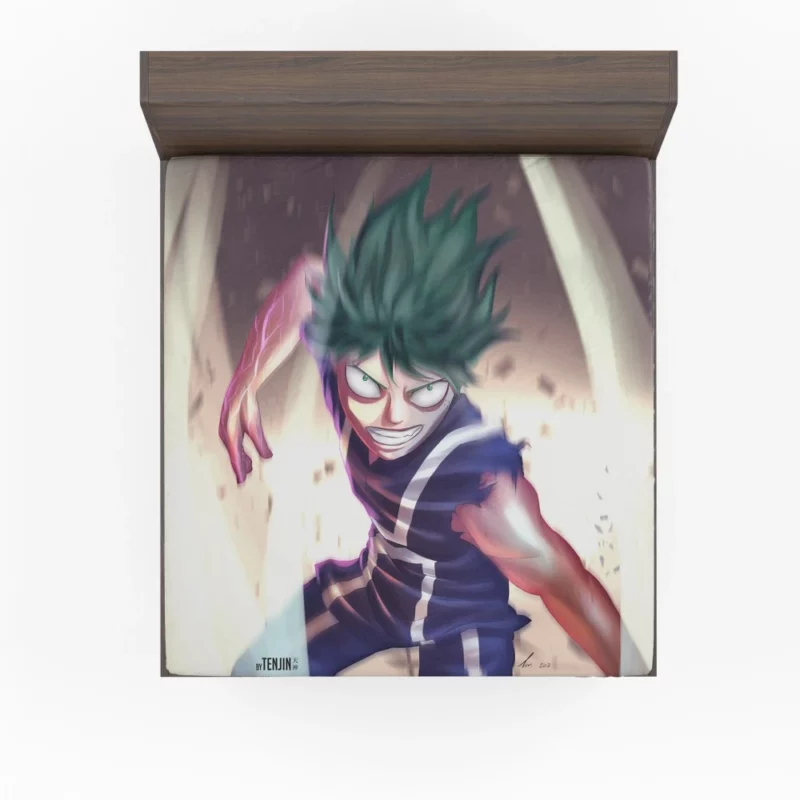 Midoriya Rise to Heroism Anime Fitted Sheet