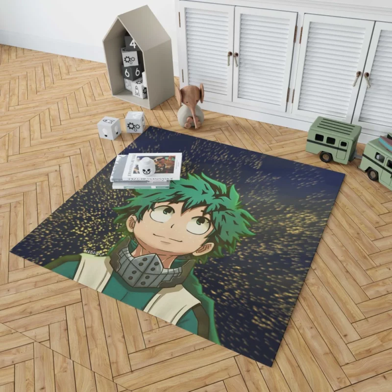 Midoriya Rising to Greatness Anime Rug 1