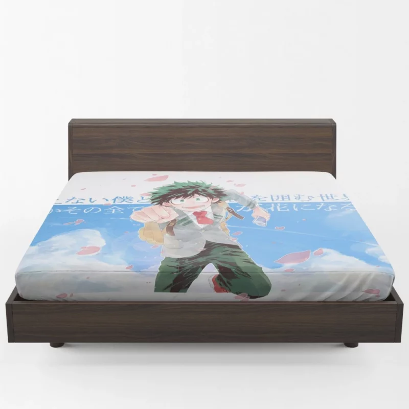 Midoriya Road to Hero Anime Fitted Sheet 1