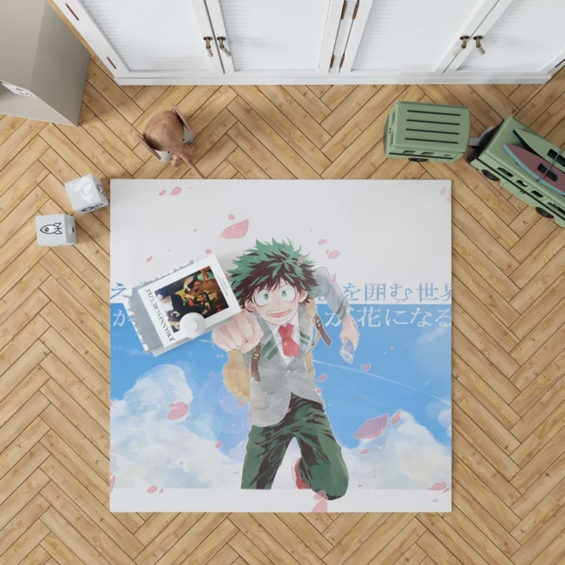 Midoriya Road to Hero Anime Rug