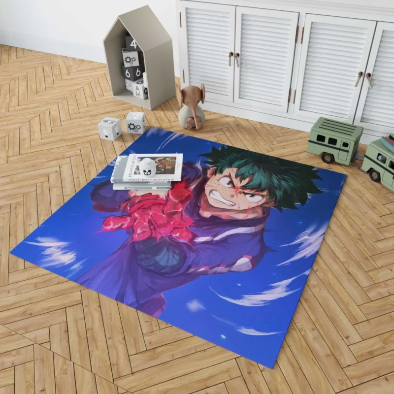 Midoriya Shaping a Hero Anime Rug 1