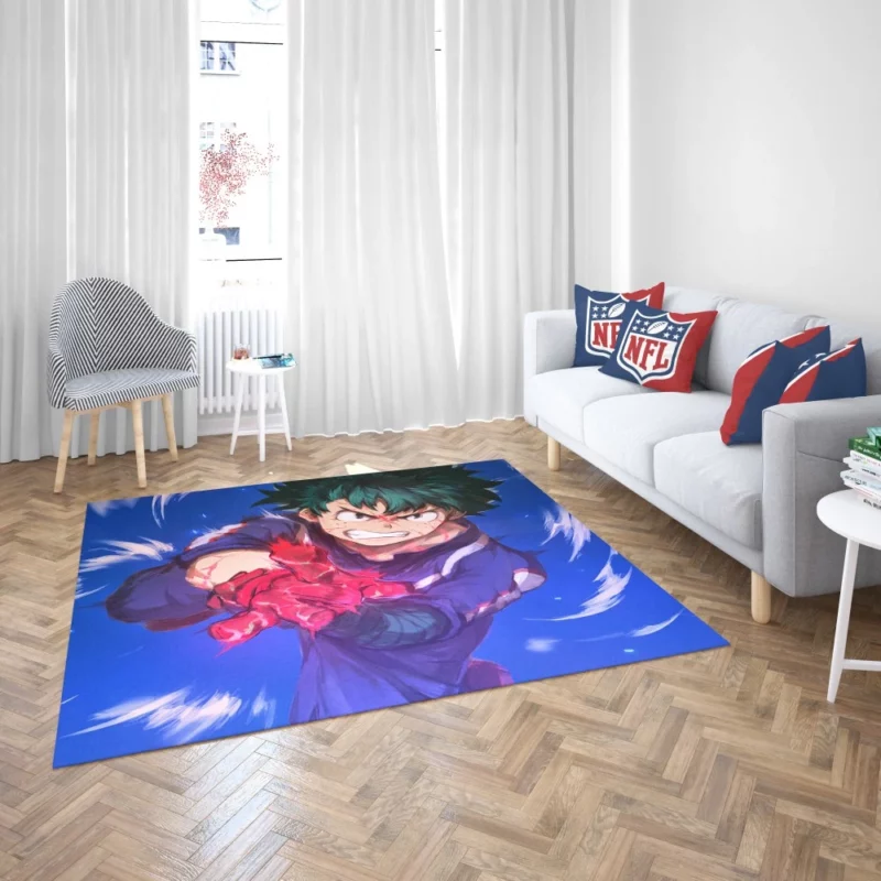 Midoriya Shaping a Hero Anime Rug 2